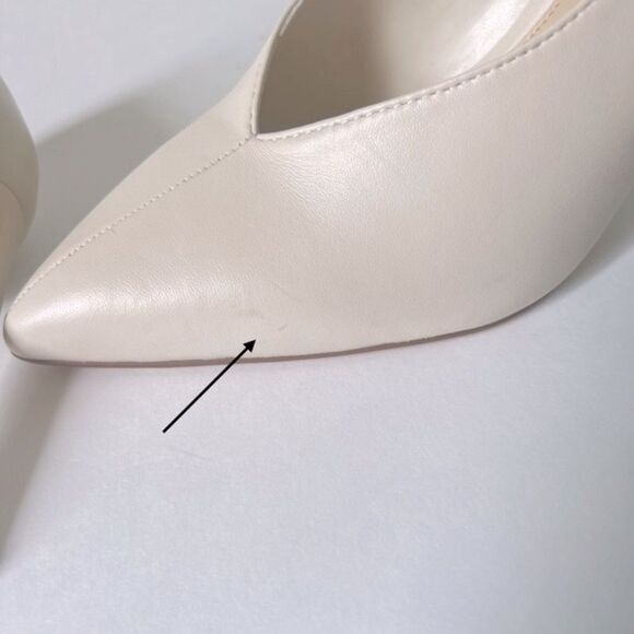 Vince Camuto Setenda Almond Milk Leather Pointed Toe Heeled Pumps Shoe Size 8.5 - Picture 15 of 16